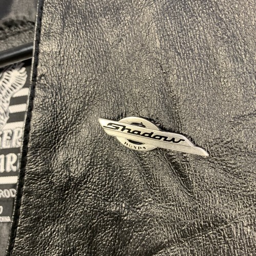 Vintage Bikers Dream Apparel Black Leather Vest Men's Sz 40 Shadow Honda Pen - Picture 6 of 12