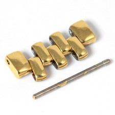 Omega De Ville 3172 Vintage Gold Plated Beads of Rice 16mm Wide Watch Strap Link