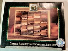 Napa Valley 100 Cassette Tape Wooden Storage Rack Display Holder Well-loved USED