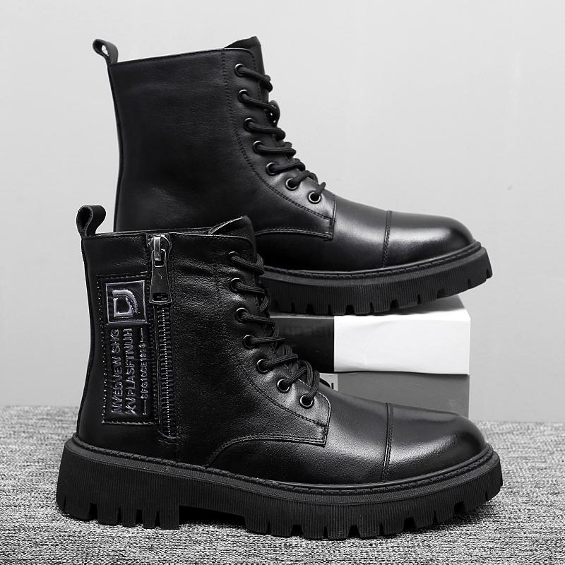 SAOLA Scarpe basse uomo formali tempo libero business creeper punta tonda zip laterale lavoro alte