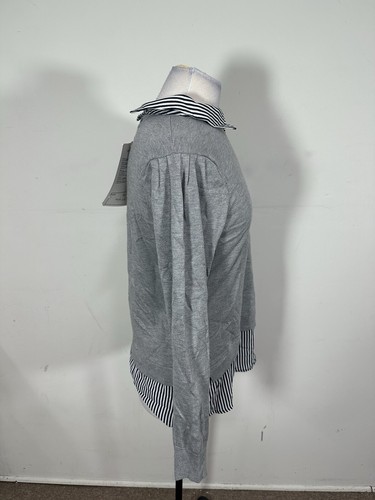 Adrianna Papell Women’s Gray Color Long Sleeve Top Size M - Picture 3 of 9