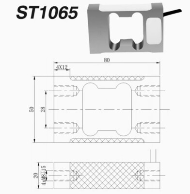 1pc NEW FIT FOR ST1065-10kg/15kg/20kg/30kg single point weighing sensor