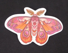 Beautiful Unique Nighttime Moth Sticker 1.78" x 2.78" AK