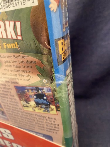 SEALED VHS Set Bob the Builder Teamwork Bonus Video Goalie Egg Spoon Race Yellow - Picture 4 of 10