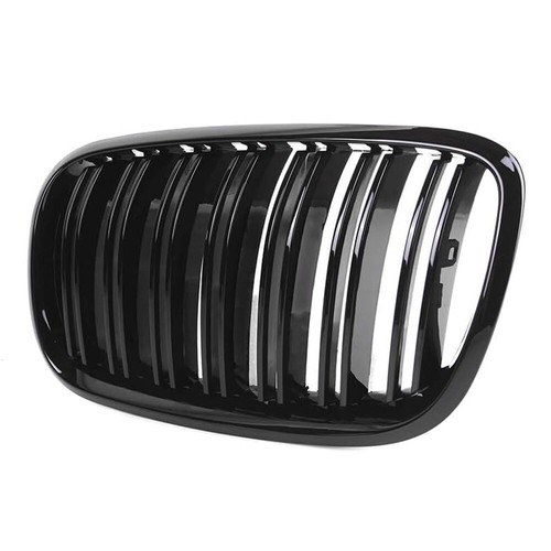 Front Bumper Kidney Grilles Grill For BMW X5 E70 X6 E71 2007-2013 Gloss Black - Foto 2 di 4