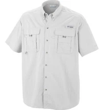 NEW COLUMBIA Men’s PFG Bahama Short Sleeve Fishing Shirt UPF 30 Vented