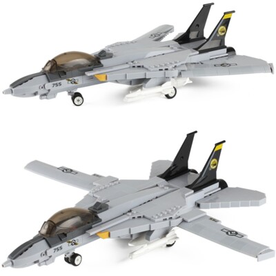 USA Grumman F-14 Tomcat F14 USAF Kampfjet Flugzeug Moc Block US Golfkrieg Navy