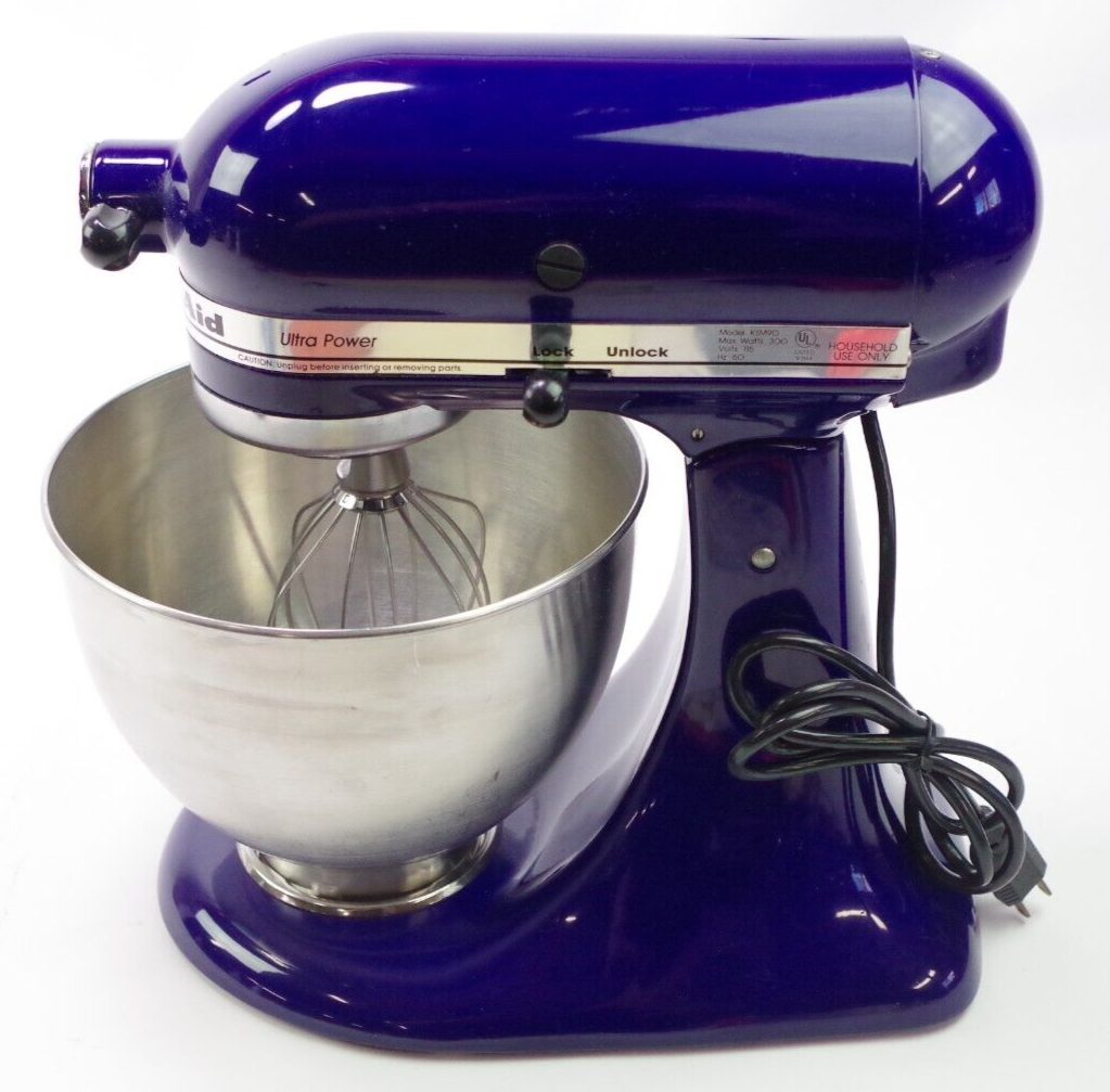 KitchenAid KSM90 Cobalt Blue Ultra Power 300W 4.5 Qt TiltHead Stand Mixer eBay