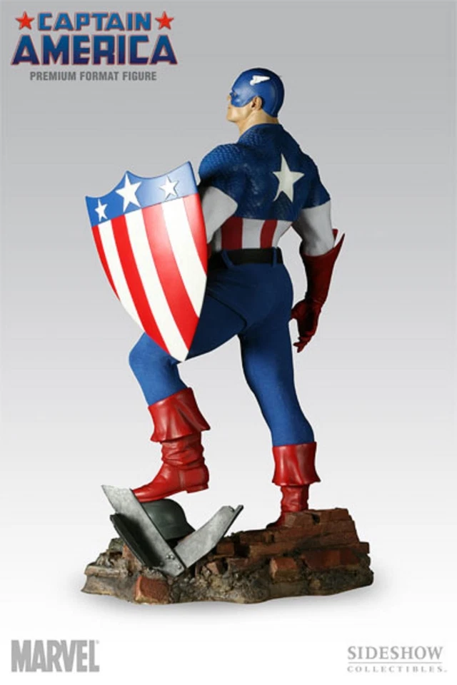 SIDESHOW EXCLUSIVO CAPITÁN AMÉRICA 1/4 FORMATO PREMIUM FIGURA ESTATUA CASCO BUSTO Foto 3 de 4