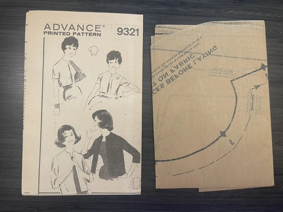 Advance 9321 Pattern Jacket Misses Size 14 Uncut Vintage - Image 3 of 3