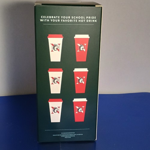 Starbucks Campus Collection Reusable Hot Cups Northeastern Huskies 6 Pack - Picture 4 of 5