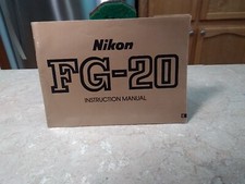 NIKON FG-20 Camera INSTRUCTION BOOK Mrfctop