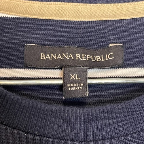 Banana Republic Men Classic Preppy Striped Crew Heavyweight Cotton TShirt XL - Picture 7 of 14