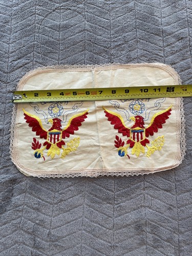 Vintage US Army Pillow Cover Double Eagles - Picture 2 of 4