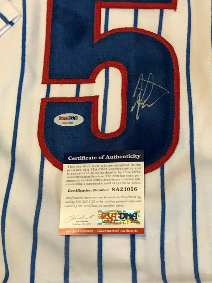CHICAGO CUBS ALBERT ALMORA JR. AUTOGRAPHED SIGNED JERSEY PSA COA - Image 2 of 3