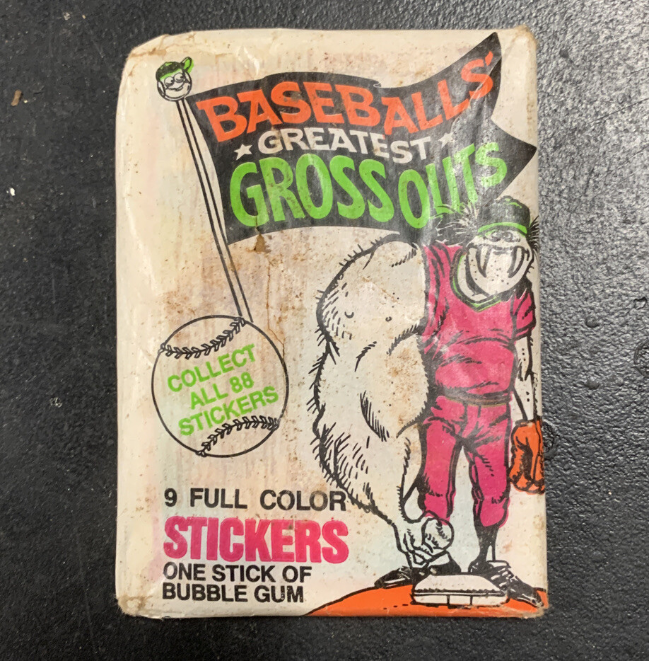 BASEBALLS’ GREATEST GROSSOUTS by LEAF Vintage Bubble Gum Stickers Packet NOS eBay