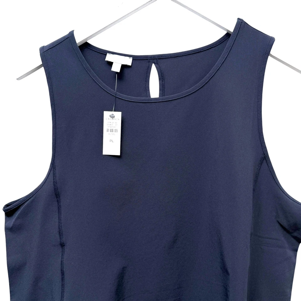 T от TALBOTS Sports Топ Большой Маленький Темно-синий Эластичный Майка Гольф Тренажерный зал Новый с ценниками - Изображение 2 из 4