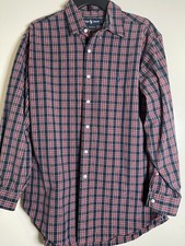 Ralph Lauren Yarmouth Dress Shirt Plaid 16 1/2 33 Long Sleeve 100 Cotton