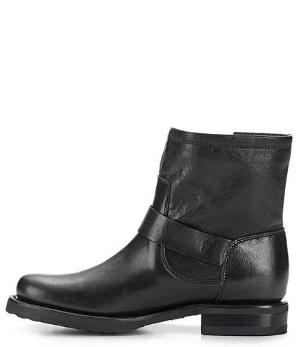 FRYE “Veronica Bootie” Women’s Oiled Leather Waterproof Boot (Black/Silver) NEW - Picture 2 of 6