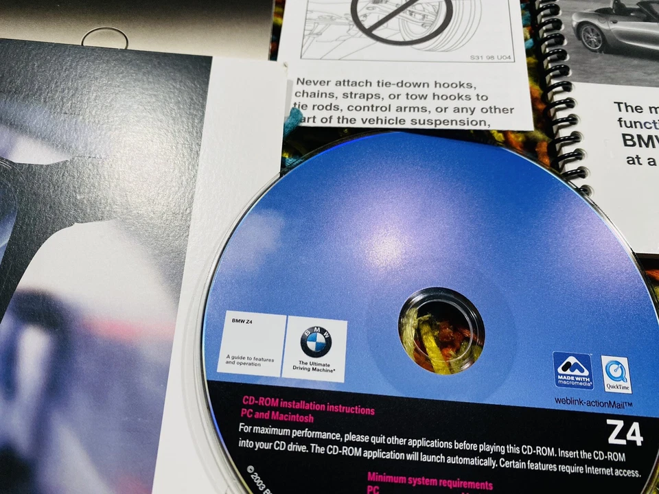 BMW Z4 2005 cupé manual del propietario roadster (juego completo) guía de tamaño de bolsillo 2,5i 3,0i Foto 4 de 4