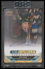2024-25 Upper Deck Clear Cut Josh Doan 2021-22 Upper Deck Canvas Auto