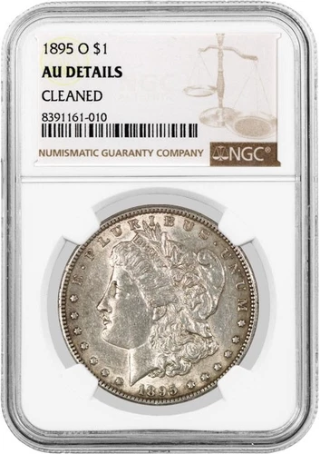 1895 O $1 Morgan Silver Dollar NGC AU Details Cleaned Key Date Coin