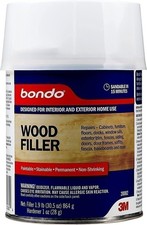 Bondo Home Solutions Wood Filler, Sandable in 15 min, 1.9 lbs with 1 oz Hardener