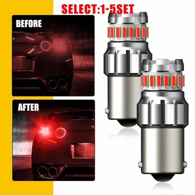 1156 7506 P21W Red LED Brake Tail Turn Signal Light Bulbs CANBUS Plug&Play 2-10X