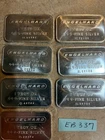 7 ENGELHARD 1 OZ. .999 FINE SILVER BARS