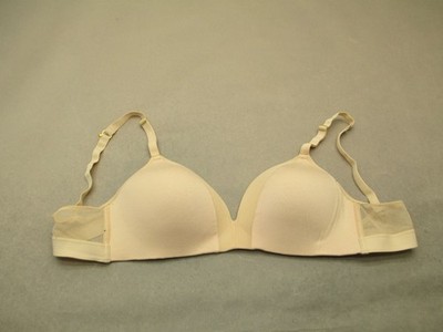 38C Lively Womens Beige Lined Wireless Back Closure Opaque Demi Bra 10L