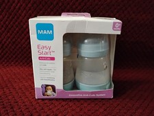 MAM Easy Start Anti-Colic 2 pk Bottles 5 oz. Baby Essentials, 0 Easy Start, NEW