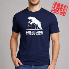 Greenland Defense Force Shirt Funny Political Graphic Polar Bear Art Unisex Tee