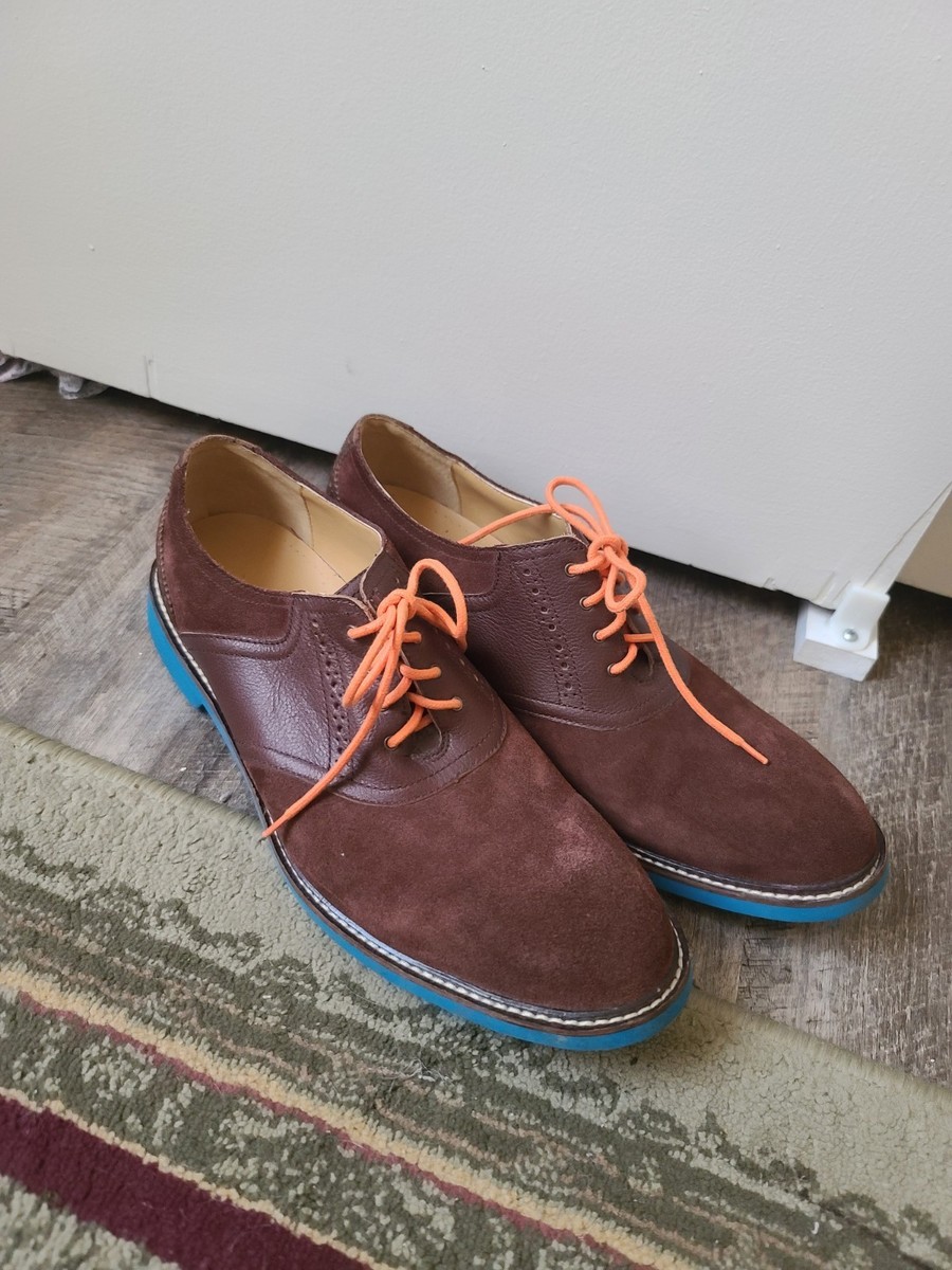 Cole Haan Retro Orange Lace And Blue Sole Men's Dress Shoes Size 11 1/2 |  eBay