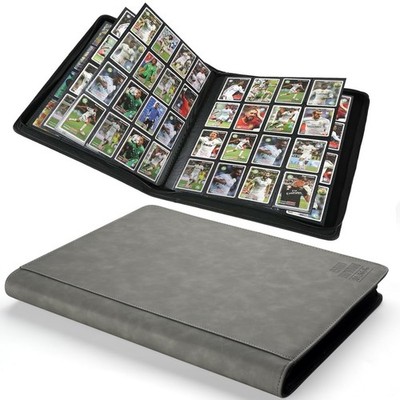 Arkeiliy Premium Ringless Trading Card Binder - 1024 8x10 inches, Gray
