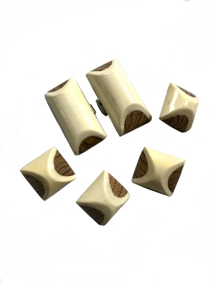 Vintage Art Deco Celluloid & Wood Buttons and Buckle Set - Sewing Supply - Image 2 of 4