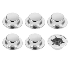 1/2 Push Nut Axle Cap, 6 Pack Push on Pushnut Cap Spring Steel Permanent Washer