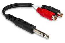 Hosa YPR-102 1/4" TRS to Dual RCAF Stereo Breakout Cable