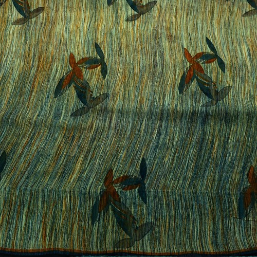 Vintage Sari Pure Georgette Silk Block Printed Sarees Sewing 5yd Fabric Soft - Picture 23 of 24