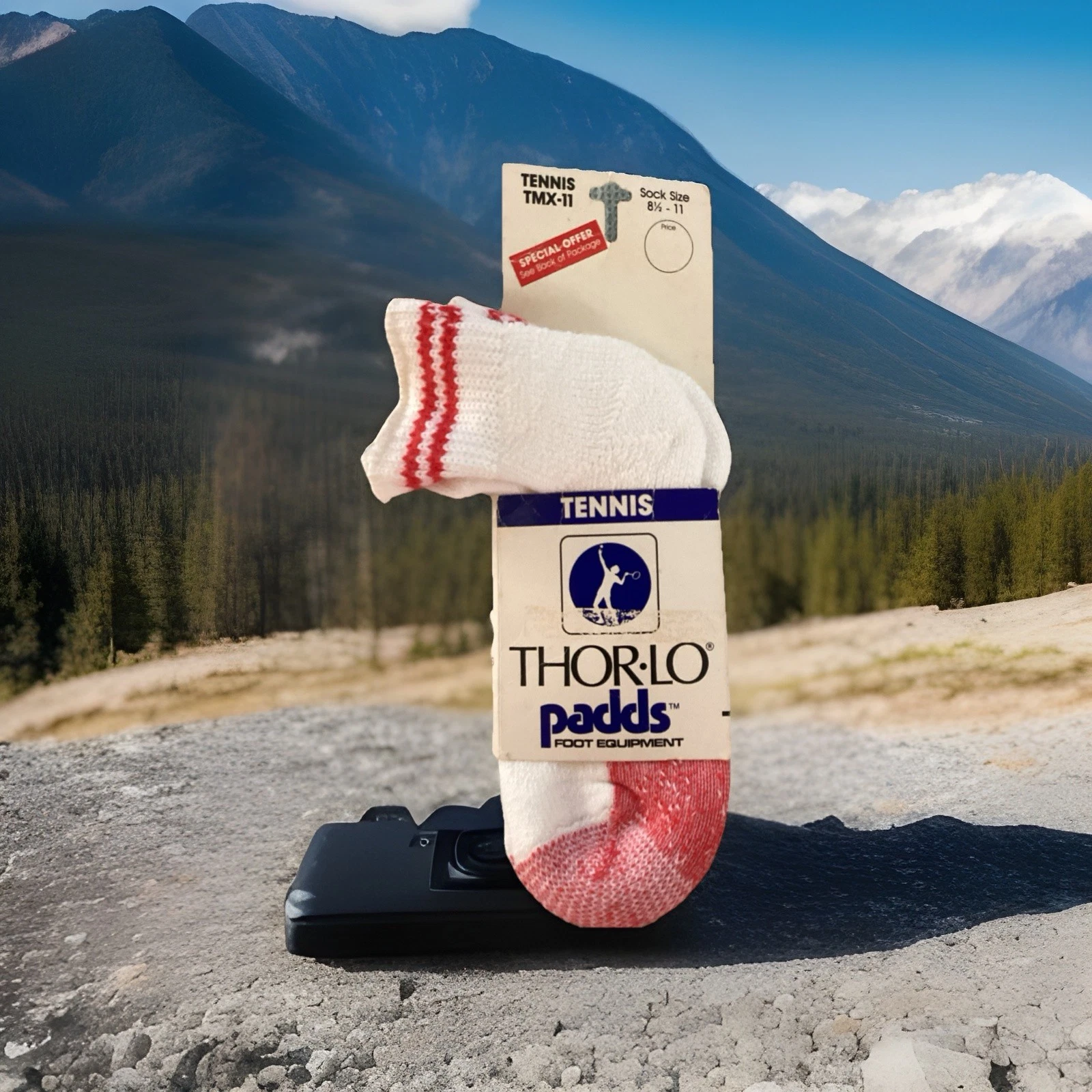 Vintage Thor-Lo Padds Tennis Ankle Socks Hi Bulk Orlon