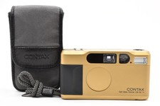 Contax T2 Gold Point Shoot Film Camera Zeiss 38mm F2.8 Case Working From Japan