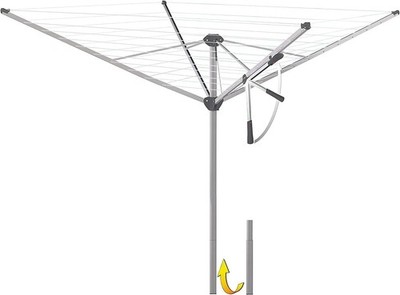 JUWEL Novastar 500 Compact Wäschespinne Garten für 4-5 Wäschen, 50 mm Alurohr
