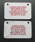 Vintage Porcelain Sign Lot To Energize Battery Industrial Control Signs