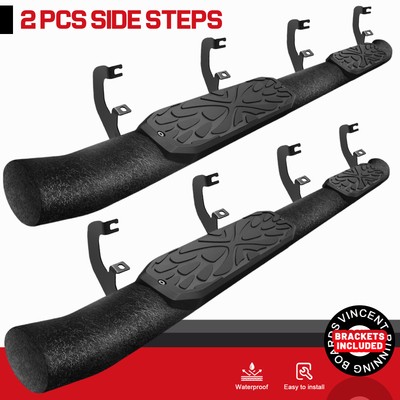FOR 2019-2025 Chevy Silverado/Sierra 1500 Crew Cab Curved Running Board Nerf Bar