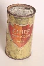 Chief Oshkosh Beer can - Flat top