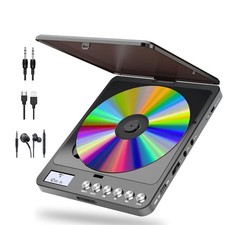 Portable CD Player with Bluetooth and FM Transmitter, 2000mAh Rechargeable Bl...