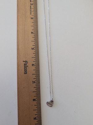 16'' Sterlingsilber Halskette mit kleinem Herz Anhänger