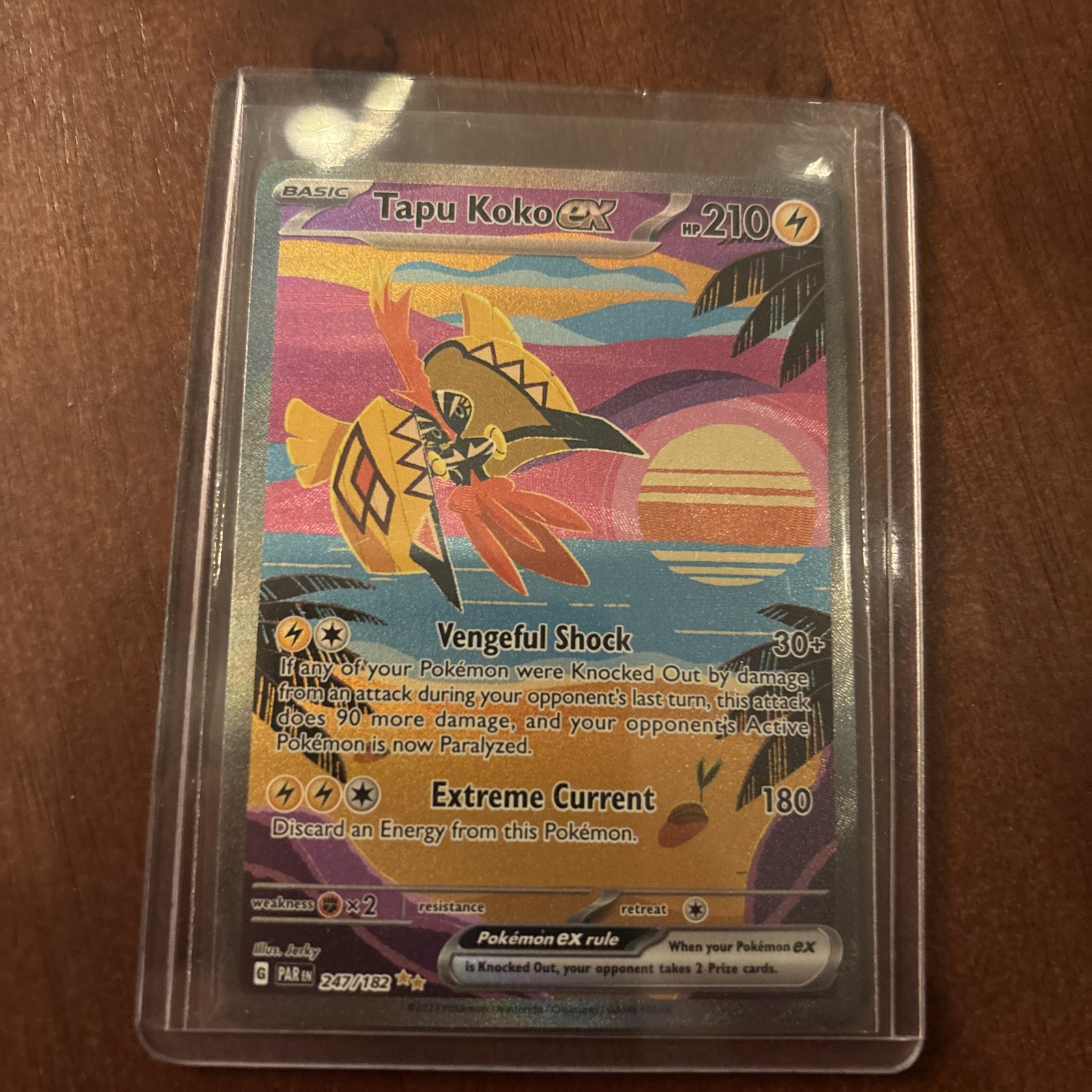 Tapu Koko ex 247/182 SV04: Paradox Rift NM Pokemon Card TCG