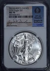 2020 $1 AMERICAN SILVER EAGLE UNC Treas Ch Buchanan ER 1 oz .999 NGC MS70 A6397