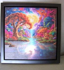 Enchanted Lake Crystal Art Framed Canvas  Craft Buddy  Framed & Sealed
