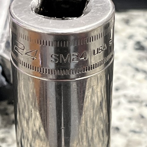 Snap On 313SMYA, 13pc 1/2 Drive 12pt Metric Deep Sockets, 12-24mm, USA - Picture 6 of 7
